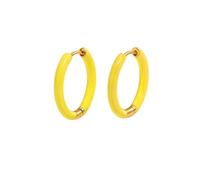 OAKKY Coloré Cerceau Boucles D'Oreilles Pour Femmes Multicolore Cercle Boho Festival Bijou Été Clair Arc-En-Ciel Léger Boucles D'Oreilles Cadeau Pour Elle Jaune