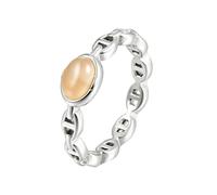 OAKKY Femme Vintage Évidé Double D Chaîne Bague Argent Taille 52