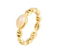 OAKKY Femme Vintage Évidé Double D Chaîne Bague Or Taille 52