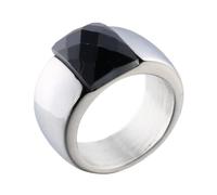 OAKKY Homme Vintage Carré Pierre Bague Cachet | Acier Inoxydable, Bague Statement Rétro pour Usage Quotidien