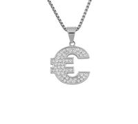 OAKKY Hommes Acier Inoxydable Punk Rock Cubic Zircon Signe Musical Pendentif Twist Corde Chaîne Collier Hip Hop Bijoux Argent