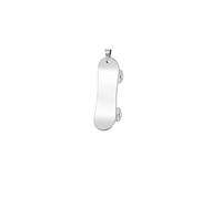 OAKKY Non Conventionnel Hip Hop Créatif Sport Scooter Skateboard Skateboard Charm Couple Pendentif Collier Homme Acier Inoxydable L'esprit du Patin Argent Chaîne Gratuite