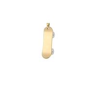 OAKKY Non Conventionnel Hip Hop Créatif Sport Scooter Skateboard Skateboard Charm Couple Pendentif Collier Homme Acier Inoxydable L'esprit du Patin Or Chaîne Gratuite