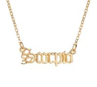 OAKKY Pendentif Nom Signe Du Zodiaque Pour Femmes Acier Inoxydable Cadeau D'Anniversaire Pour Meilleure Amie Sœur Astrologie Horoscope Collier Layering Pour Elle