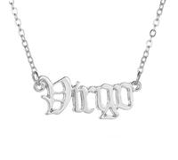 OAKKY Pendentif Nom Signe Du Zodiaque Pour Femmes Acier Inoxydable Cadeau D'Anniversaire Pour Meilleure Amie Sœur Astrologie Horoscope Collier Layering Pour Elle