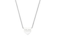 OAKKY Personality Hip Hop Élégant Délicat Cœur d'Amour Numéro Angélique 11 11 Plaque d'Identité Collier Femmes Acier Inoxydable Numérologie Bijoux Chaîne Claviculaire Argent