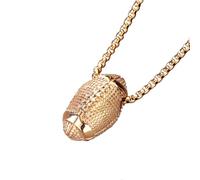 OAKKY Personnalité Hip Hop Cool Solide Sport Ballon de Rugby Pendentif Football Biker Collier Hommes Acier Inoxydable Athlète Compétition Or Rose