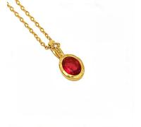 OAKKY Pierre Naissance Collier Pour Femmes 12 Couleurs Zirconium Cubique Charme Pendentif Acier Inoxydable Chaîne Pour Chaque Mois Significatif Cadeau Pour Elle Juillet