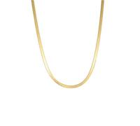 OAKKY Unisex Acier Inoxydable Tissage Tendance Plat Serpent Lame Chaîne Collier ras de Cou Ajustable Lien Bijoux 2MM Or 40CM