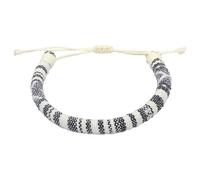 OAKKY Unisex Fait à la Main Tressé Torsadé Plissé Pompon Irrégulier Boho Bijoux Surfeur Corde LGBT Gay Arc en Ciel Fierté Manchette Bracelets Style 20