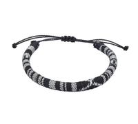 OAKKY Unisex Fait à la Main Tressé Torsadé Plissé Pompon Irrégulier Boho Bijoux Surfeur Corde LGBT Gay Arc en Ciel Fierté Manchette Bracelets Style 12