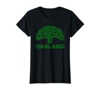 Oakland California Oak Tree Symbole City Logo Vert T-Shirt Graphique avec Valeur