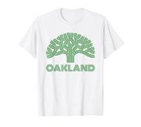 Oakland California Oak Tree Symbole City Logo Vert T-Shirt Graphique avec Valeur