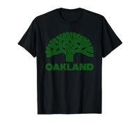Oakland California Oak Tree Symbole City Logo Vert T-Shirt Graphique avec Valeur