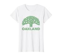 Oakland California Oak Tree Symbole City Logo Vert T-Shirt Graphique avec Valeur