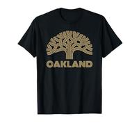 Oakland California Oak Tree Symbole du Logo City Style doré T-Shirt