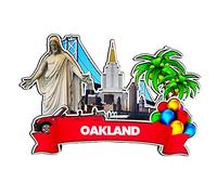 Oakland California USA Aimant de réfrigérateur en bois 3D monuments de voyage souvenir décoration fait main -1399