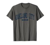 Oakland City Indiana in College University Style Bleu T-Shirt