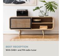 Oakland DAB Chaîne stéréo rétro DAB+/FM Fonction BT Vinyle CD Cassette