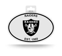Oakland Raiders Ovale Autocollant Noir et Blanc pour vitres de Voitures Établies 1960