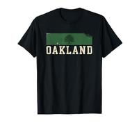 Oakland Tree Typographie The Town Vintage Grunge T-Shirt