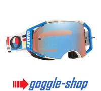 Oakley Airbrake MTB Lunettes Troy Lee Modèles Descente Blanc / Prizm Saphir