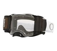 Oakley Airbrake MX Lunettes Tuff Blocks Blanc avec Roll Off Transparent