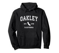 Oakley California CA Vintage Athletic Sports Design Sweat à Capuche