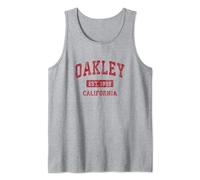 Oakley California CA Vintage Sport Design Rouge Débardeur