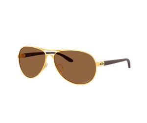 Oakley Femme Sunglass Feedback - Couleur du Monture: Or satiné, Couleur de Lentille: Prizm Bronze