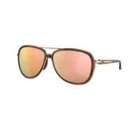 Oakley Femme Sunglass Split Time - Couleur du Monture: Marron Écaille de tortue, Couleur de Lentille: Prizm Polarized Or rose
