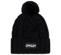 Oakley - Harper Pom Beanie Black White Logo - Bonnet