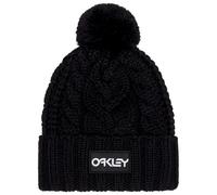 Oakley - Harper Pom Beanie - Bonnet femme Black / White Logo - Taille unique
