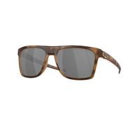 Oakley Homme Oakley OO9100 LEFFINGWELL 910018 Lunettes de soleil O_matter Marron Gris Carré Polarisé Prizm