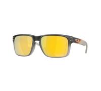 Oakley Homme Oakley OO9102 HOLBROOK 9102AH Lunettes de soleil O_matter Noir Or Carré Polarisé