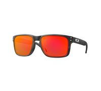 Oakley Homme Oakley OO9102 HOLBROOK 9102E9 Lunettes de soleil O_matter Noir Rouge Carré Normale Prizm