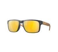 Oakley Homme Oakley OO9102 HOLBROOK 9102W4 Lunettes de soleil O_matter Gris Or Carré Polarisé Prizm