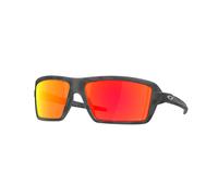 Oakley Homme OO9129 CABLES 912904 Lunettes de soleil O_matter Noir Rouge Carré Normale Prizm