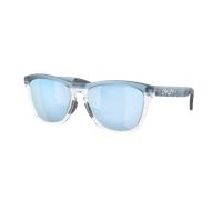 Oakley Homme Sunglass Frogskins™ Range - Couleur du Monture: Délavé transparent, Couleur de Lentille: Prizm Deep Water Polarized