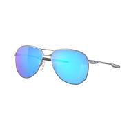 Oakley Homme Sunglass OO4147 Contrail - Couleur du Monture: Chrome satiné, Couleur de Lentille: Prizm Saphir