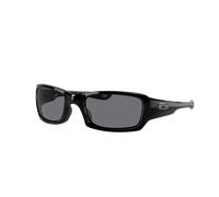 Oakley Homme Sunglass OO9238 Fives Squared® - Couleur du Monture: Noir poli, Couleur de Lentille: Gris