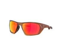 Oakley Homme Sunglass OO9431 Kylian Mbappé Signature Series Lateralis - Couleur du Monture: Ambre foncé mat, Couleur de Lentille: Prizm Rubis