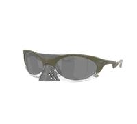 Oakley Homme Sunglass OO9437 Plantaris Latitude Collection - Couleur du Monture: Vert mousse mat, Couleur de Lentille: Prizm Noir