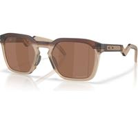 Oakley Lunettes de soleil OO9533 HSTN SQ Mixte Mat Rootbeer Prizm Tungsten Marron
