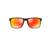 Oakley - Lunettes de Soleil Carrées avec Verres Miroir et Logo - unisex - Accessoires - Noir - Taille: 55 MM
