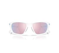 Oakley Lunettes de soleil rectangulaires Oo9431 Lateralis pour homme, Blanc mat/Prizm Snow Sapphire, 60 mm
