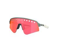 Oakley Sutro Lite Sweep Sunglasses Clair Prizm Trail Torch/CAT2 Matte Silver / Blue Colorshift