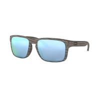Oakley Lunettes de soleil unisexes OO9102-J955 Holbrook Woodgrain Collection Prizm Deep Water Polarized