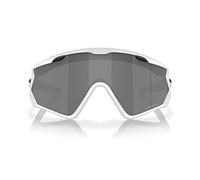 Oakley Men's OO9418 Wind Jacket 2.0 Rectangular Sunglasses, Matte White/Prizm Black, 45 mm