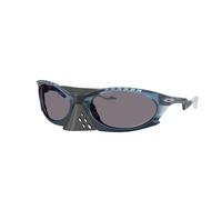 Oakley Homme Oakley OO9437 PLANTARIS 943709 Lunettes de soleil O_Matière Bleu Gris Ronde Polarisé